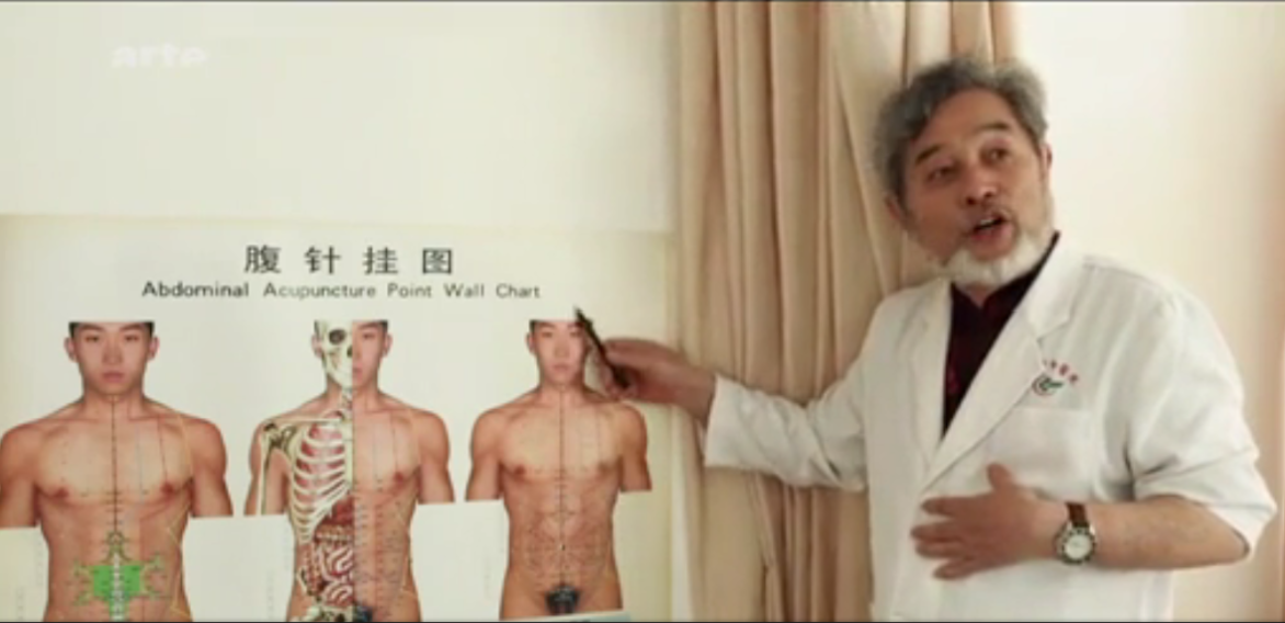 Carte des méridiens en médecine chinoise